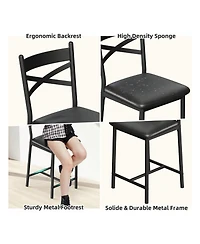 Gaomon Kitchen Table 3Piece Wooden Counter Height Dining Table Set for Dining Room, Home Office, Living Room