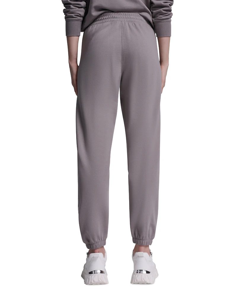 Dkny Sport Women's 1989 Rhinestone Logo High-Rise Relaxed Joggers