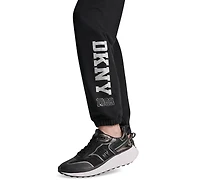 Dkny Sport Women's 1989 Rhinestone Logo High-Rise Relaxed Joggers
