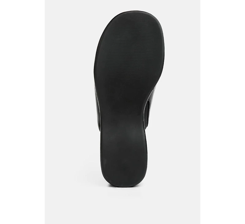 Olori Solid Platform Slip On Mules