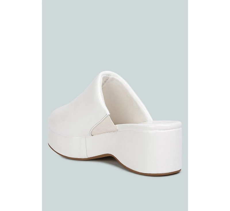 Olori Solid Platform Slip On Mules