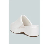 Olori Solid Platform Slip On Mules