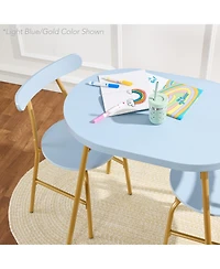 Best Choice Products 3-Piece Oval Dining Table Set, Modern Small Kitchen Dinette w/ 2 Chairs