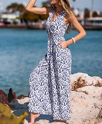 Cupshe Women's Malibu Brunch Tropical Jumpsuit