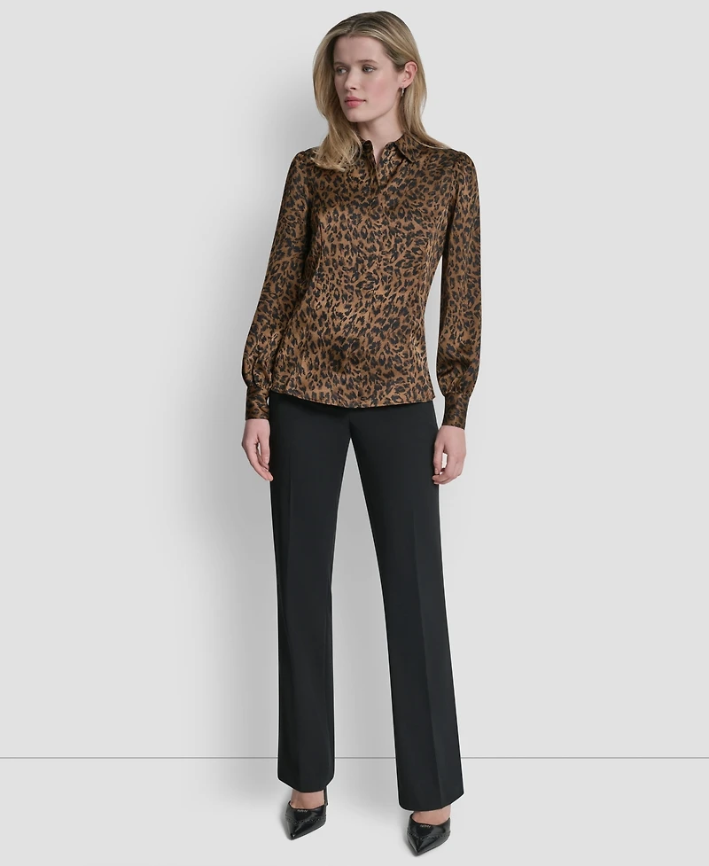 Dkny Women's Princess Seamed Long-Sleeve Blouse