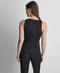 Dkny Women's Ponte Sleeveless Tank Top