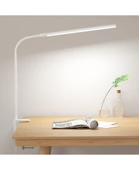 Lepro Clip-on Led Desk Lamp, Dimmable Usb-Powered with 3 Color Modes 10 Brightness, 360°Adjustable Gooseneck - Black