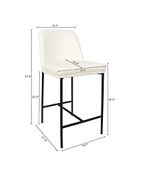 Loft Faux Leather Upholstered Counter Stools, Set of 2