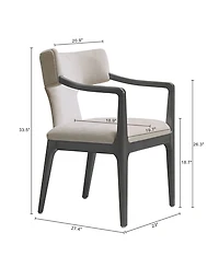 Eloria 33.5" Chenille Upholstered Dining Side Chair