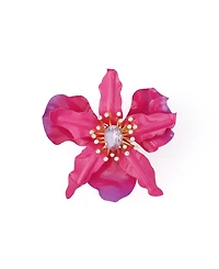 Betsey Johnson Faux Stone Hothouse Bloom Orchid Cocktail Ring