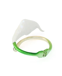 Betsey Johnson Faux Stone Betsey's Bouquet Calla Lily Bangle Bracelet