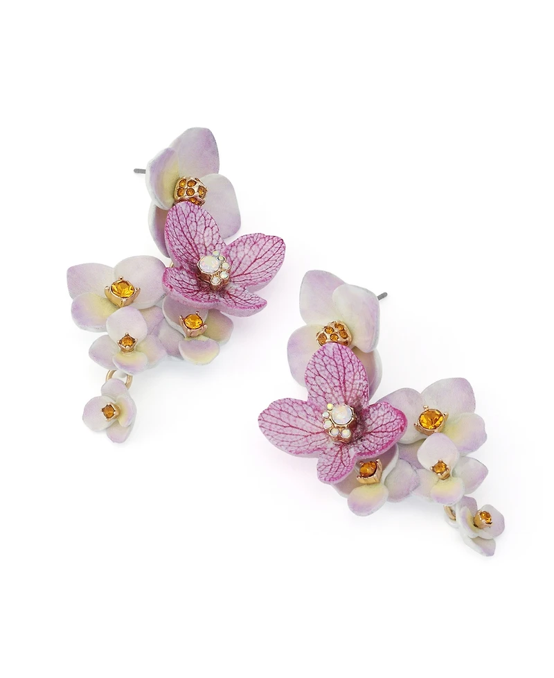 Betsey Johnson Faux Stone Betsey's Bouquet Statement Earrings