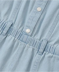 Lands' End Girls Lightweight Denim Romper Dress