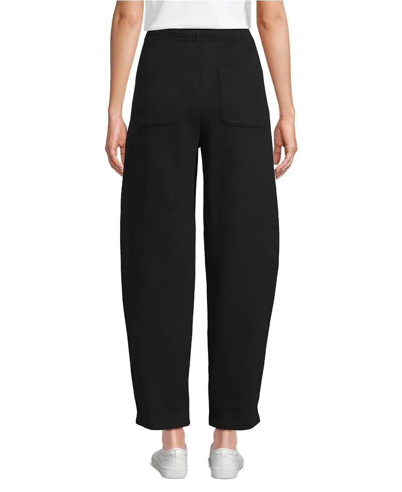Lands' End Women's Serious Sweats High Rise Barrel Pants
