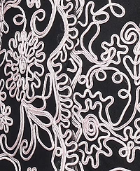 Alex Evenings Women's 3/4-Sleeve Embroidered Blouse