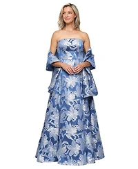 Alex Evenings Women's Cold-Shoulder Strapless Ball Gown