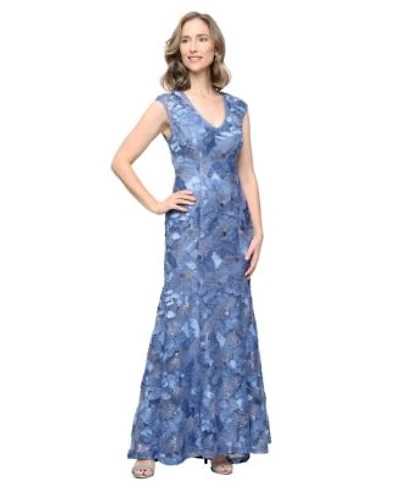 Alex Evenings Womens Sleeveless V Neck Soutache Ball Gown