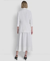 Dkny Women's Textured Notch Collar Open-Front Jacket