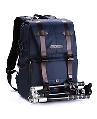 K&F Concept Multi-Functional Waterproof Camera Travel Backpack with Tripod Holder and Laptop Compartment, Large, Blue