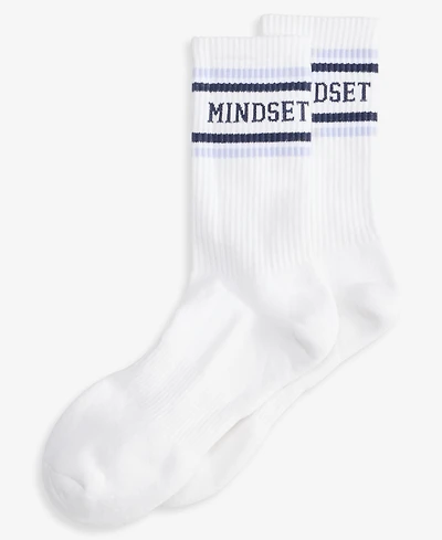 Id Ideology Women's Mindset Graphic Crew Socks, Macy's Exclusive