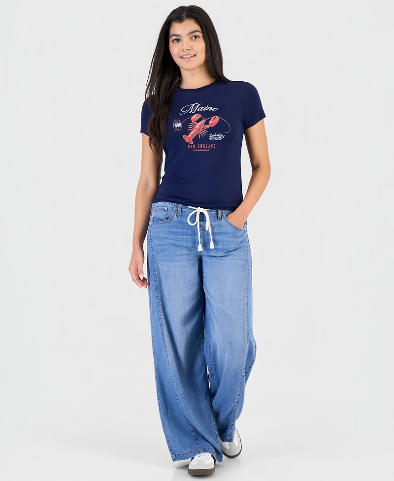 Rebellious One Juniors' Graphic-Print Crewneck T-Shirt