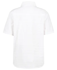 Calvin Klein Boys' 8-20 Texture Stripe Woven Short-Sleeve Shirt