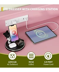 gaomon Modern 5-Drawer Tall Dresser for Bedroom, Wood Chest of Drawers with Silent Closing Slides, Water-Resistant White Storage Organizer for Hallway