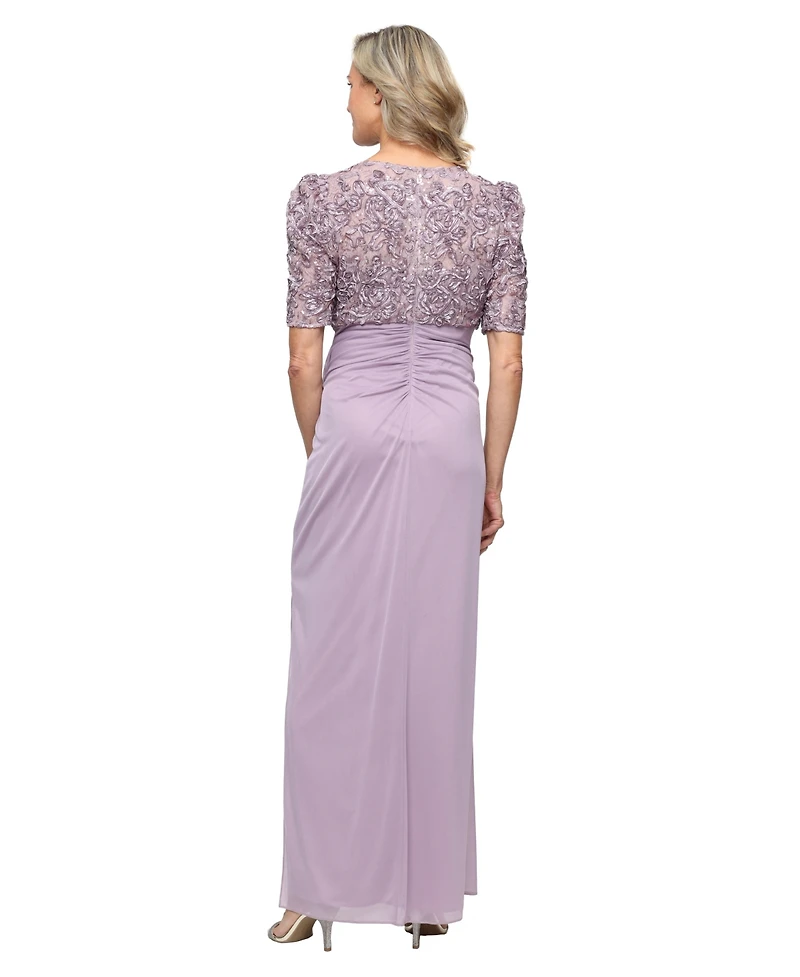 Alex Evenings Petite V-Neck Ball Gown