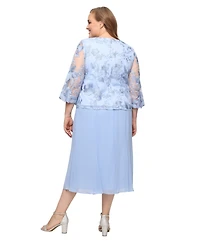Alex Evenings Plus Scoop Neck Jacket Dress