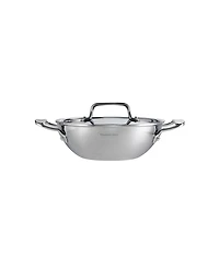 Tramontina Utsava Tri-Ply Clad Stainless Steel 1.75-Quart Covered Kadai