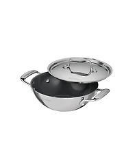 Tramontina Utsava Tri-Ply Clad Stainless Steel 1.75-Quart Covered Kadai