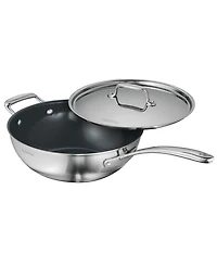 Tramontina Utsava Tri-Ply Clad Stainless Steel 3.75-Quart Covered Wok