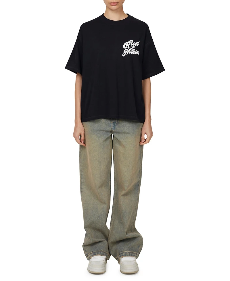 Good For Nothing Women's Funk Oversized T-shirt.