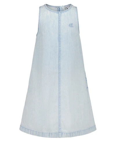 Calvin Klein Girls' 7-16 Round Neck Sleeveless Dress