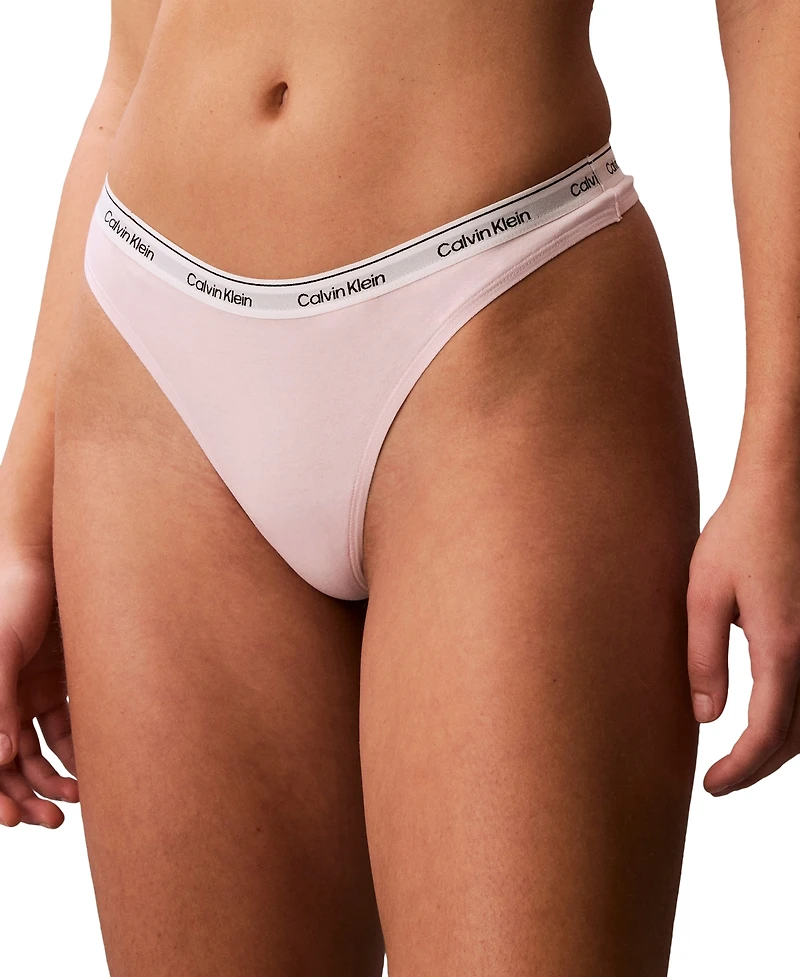 Calvin Klein Women's Modern Logo Thong Underwear QD5043