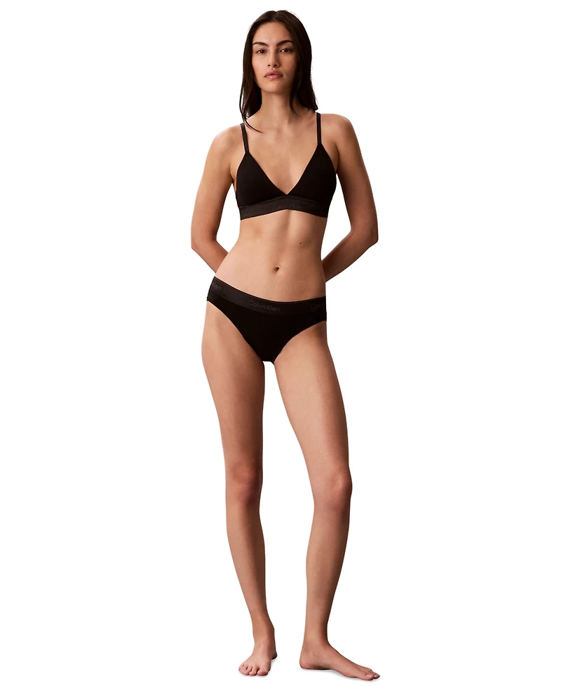 Calvin Klein Icon Cotton Modal Metallic Logo Band Bikini Panty