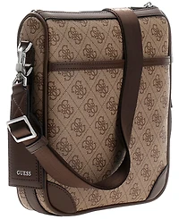 Guess Men's Milano Monogram Pattern Crossbody Bag