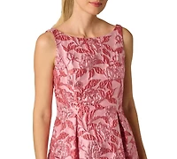 Adrianna Papell Women's Boat Neck Midi Dress