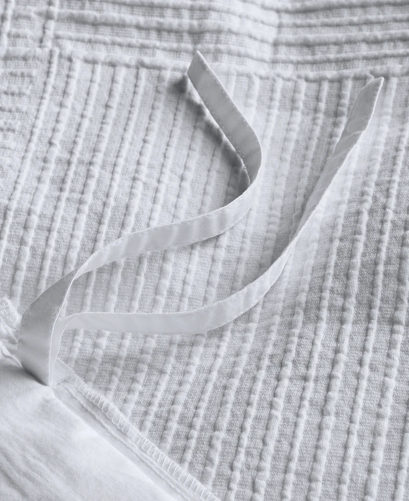 Oake Wicker Weave 3-Pc. Duvet Cover Set, Full/Queen, Macy's Exclusive