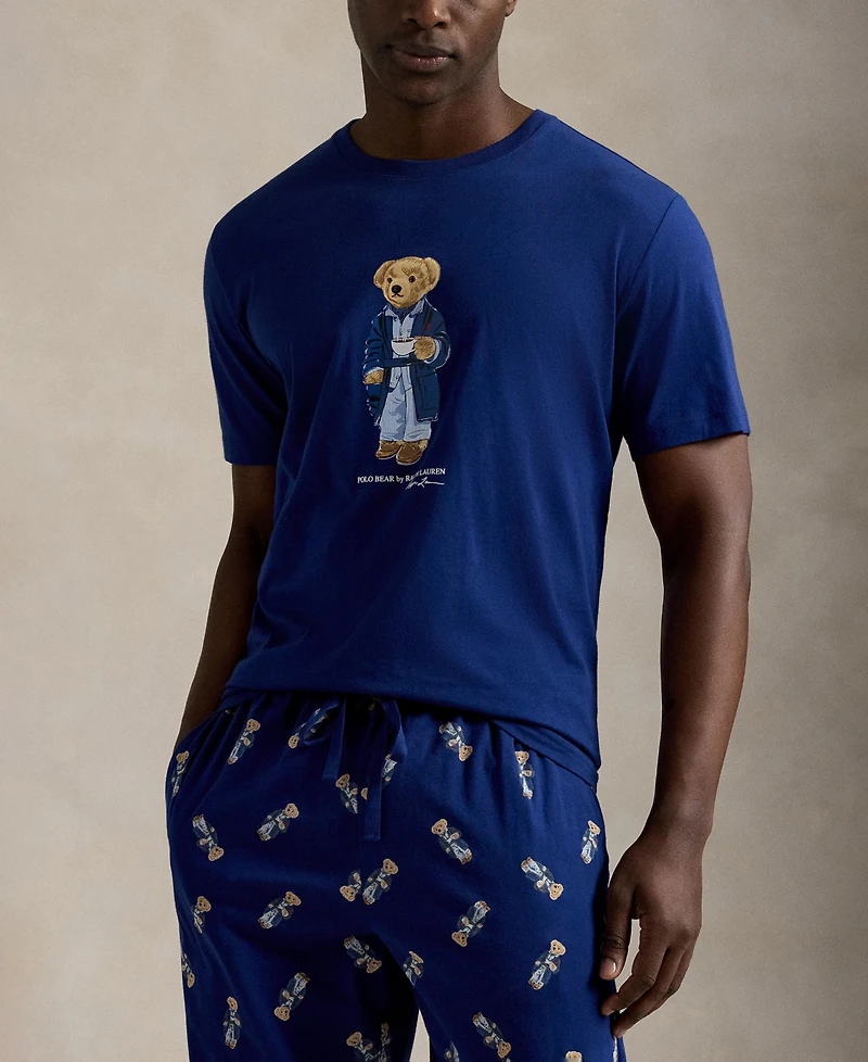 Polo Ralph Lauren Men's Bear T-Shirt and Pajama Pants, 2-Piece Set