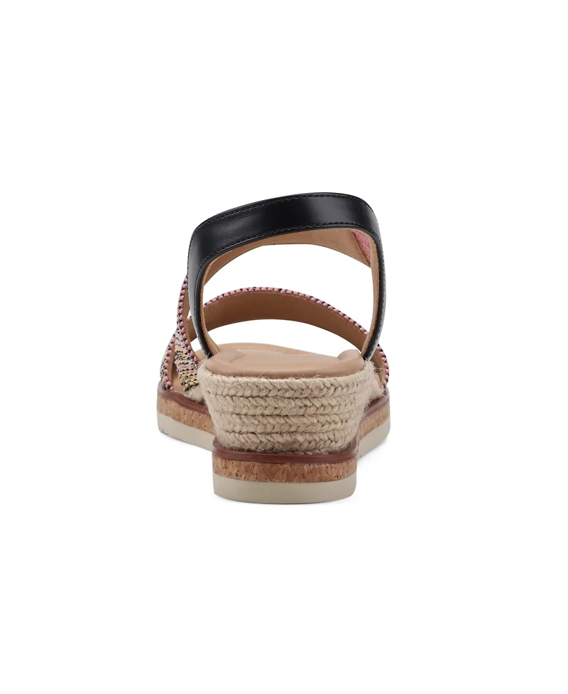 Easy Spirit Women's Sabina Strappy Low Wedge Sandals