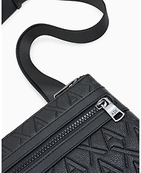 A|X Armani Exchange Men's Tonal All Over Logo Crossbody Bag