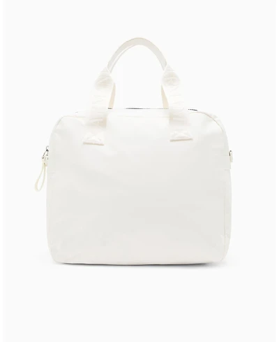A|X Armani Exchange Men's White Edition Duffel Bag