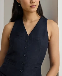 Lauren Ralph Petite Jalan V-Neck Vest