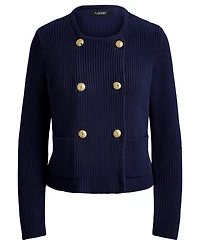 Lauren Ralph Petite Ranjan Double-Breasted Sweater Jacket