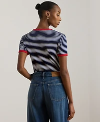 Lauren Ralph Petite Striped Crewneck T-Shirt