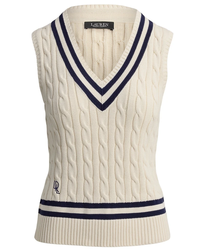Lauren Ralph Petite V-Neck Sweater Vest