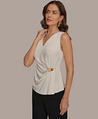Donna Karan New York Women's V-Neck Sleeveless Top