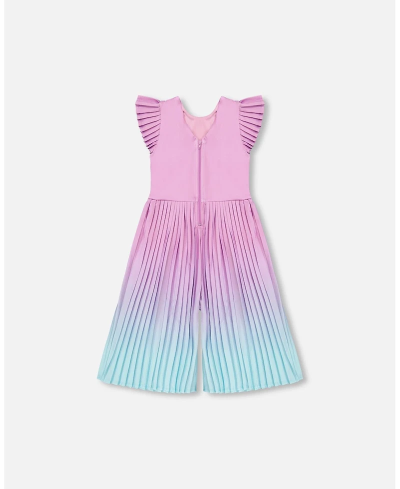 Deux par Toddler Girls Capri Jumpsuit Mauve Gradient