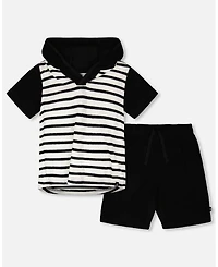 Deux par Big Boys Hooded Terry T-Shirt with Shorts